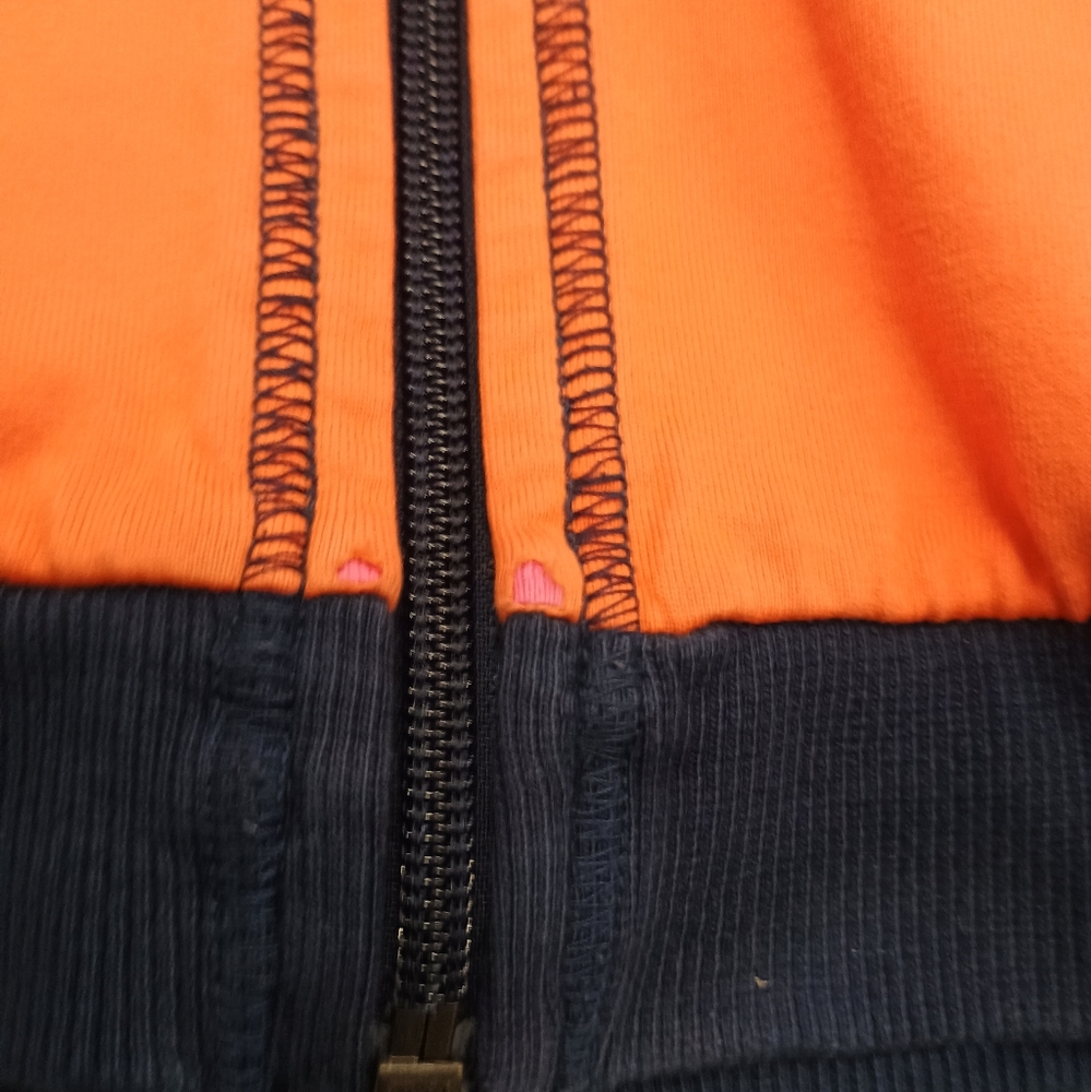 Hanna Andersson Multi Color Color Block Zip Up Hoodie Jacket Girl Kid Size 110 - Picture 8 of 14